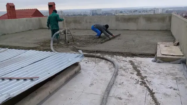 Полусухая стяжка пола — фото работ №1