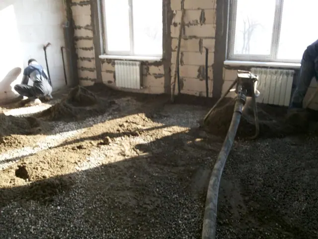 Полусухая стяжка пола — фото работ №2